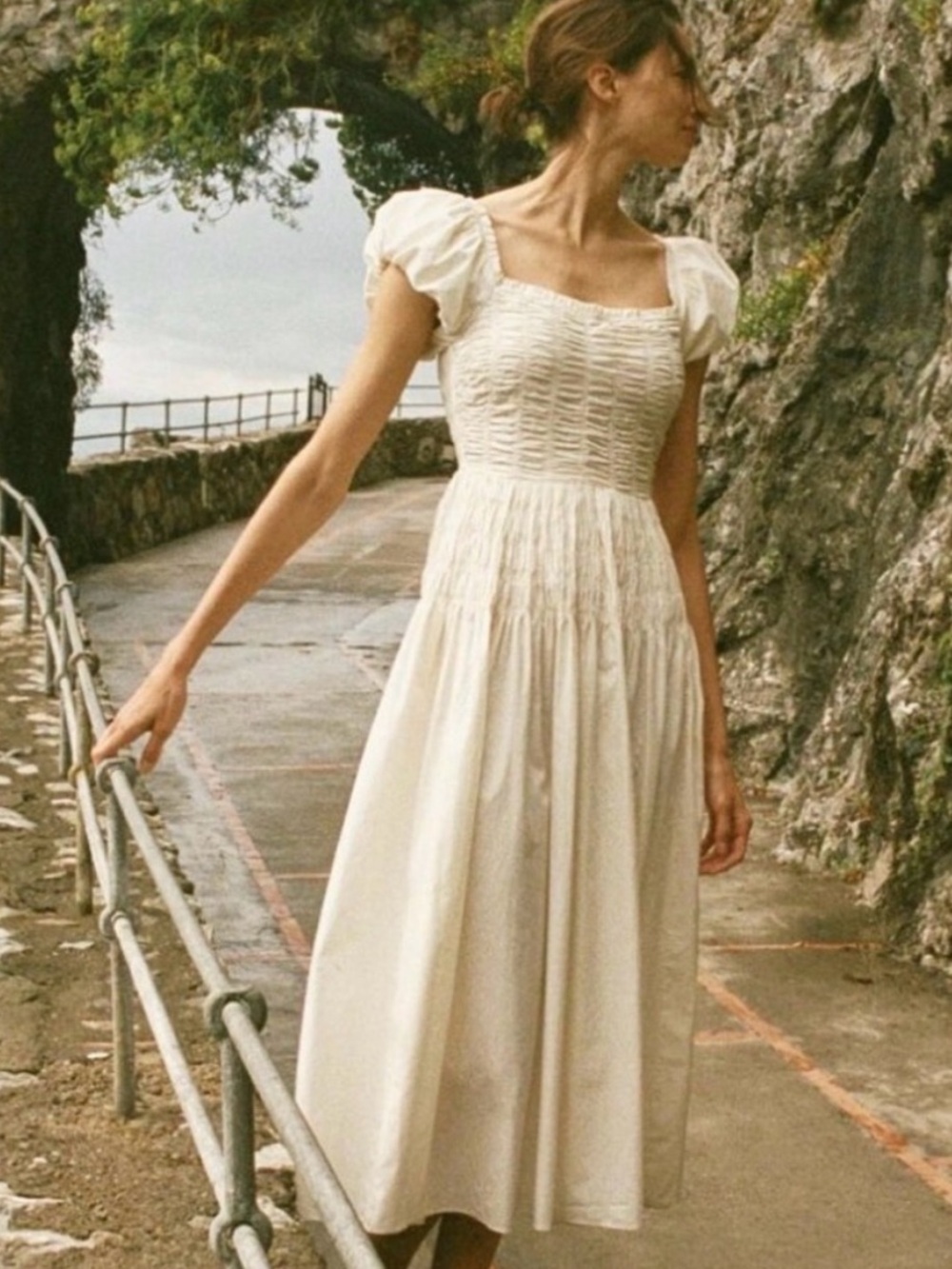 Doen Katherina Midi Dress off white and like new